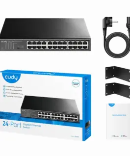 Суич Cudy GS1024, 24 портов, 10/100/1000, Auto-MDI/MDIX, за 19" rack - Image 4