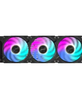 Охладител за процесор Gigabyte AORUS WATERFORCE X II 360 Black, LCD Display - Image 3