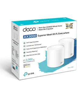 Безжична Wi-fi 6 Mesh система TP-Link Deco X60(2-pack) AX3000 - Image 6