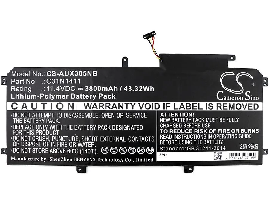 Батерия за лаптоп C31N1411 Asus ZenBook UX305C UX305CA UX305F UX305FA 11.4V 3800 mAh CAMERON
