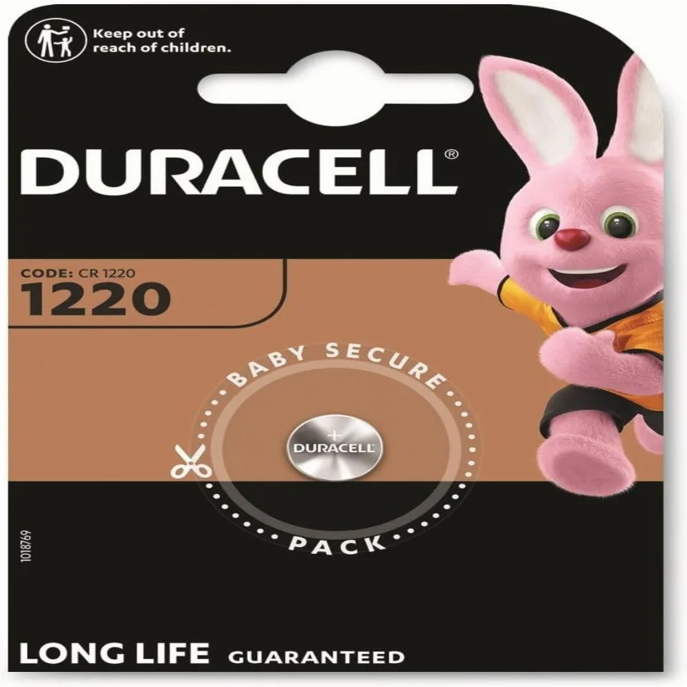 Бутонна батерия литиева DURACELL CR1220 3V 1PK блистер
