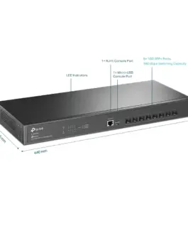 8-портов 10G SFP+ L2 управляем комутатор TP-Link JetStream TL-SX3008F - Image 3