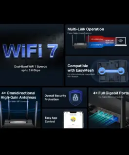 2-лентов Wi-Fi 7 рутер Mercusys MR25BE BE3600 - Image 3