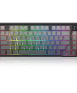 Bluetooth и безжична механична геймърска клавиатура Redragon Ucal Pro K673SP-RGB-PRO RGB осветление - черна със сив