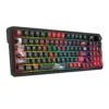 Bluetooth и безжична механична геймърска клавиатура Redragon Artemis Pro Anime AK K719AK-RGB-PRO с червено RGB осветлени