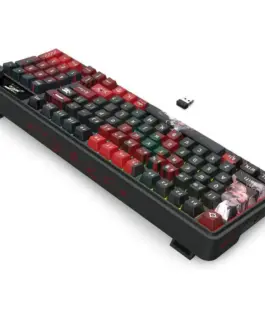 Bluetooth и безжична механична геймърска клавиатура Redragon Artemis Pro Anime AK K719AK-RGB-PRO с червено RGB осветление - черна - Image 3
