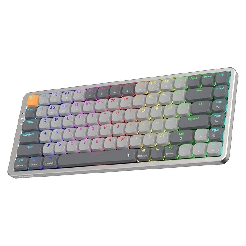 Кабелна/Bluetooth 5/2.4GHz RGB механична гейминг клавиатура Redragon Azure Red Switch K652GG-RGB-PRO - сива - Image 3