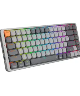 Кабелна/Bluetooth 5/2.4GHz RGB механична гейминг клавиатура Redragon Azure Red Switch K652GG-RGB-PRO - сива - Image 4