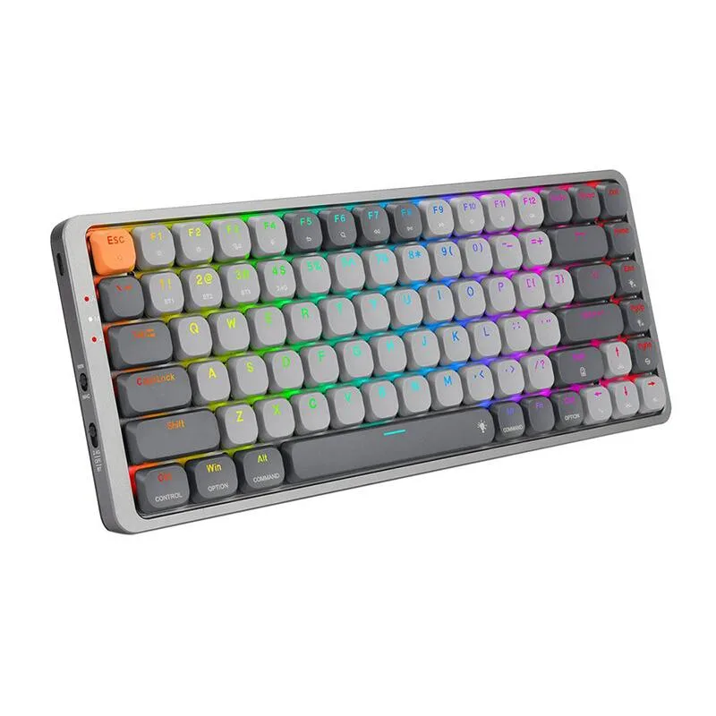 Кабелна/Bluetooth 5/2.4GHz RGB механична гейминг клавиатура Redragon Azure Red Switch K652GG-RGB-PRO - сива - Image 4