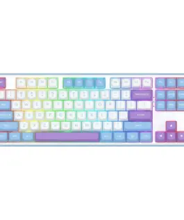 Alternative view от Геймърска Bluetooth и безжична механична клавиатура Redragon Star Blade Pro K707WBP-RGB-PRO - бяло/лилаво