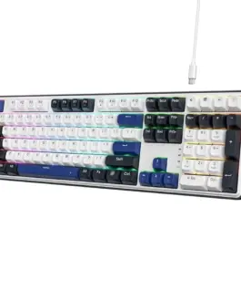 Alternative view от Механична геймърска клавиатура Redragon Wyvern K689WBB-RGB с RGB  подсветка - бяло/синьо