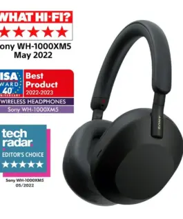Слушалки с шумопотискане Sony WH-1000XM5 WH1000XM5SAB.CE7 - черни
