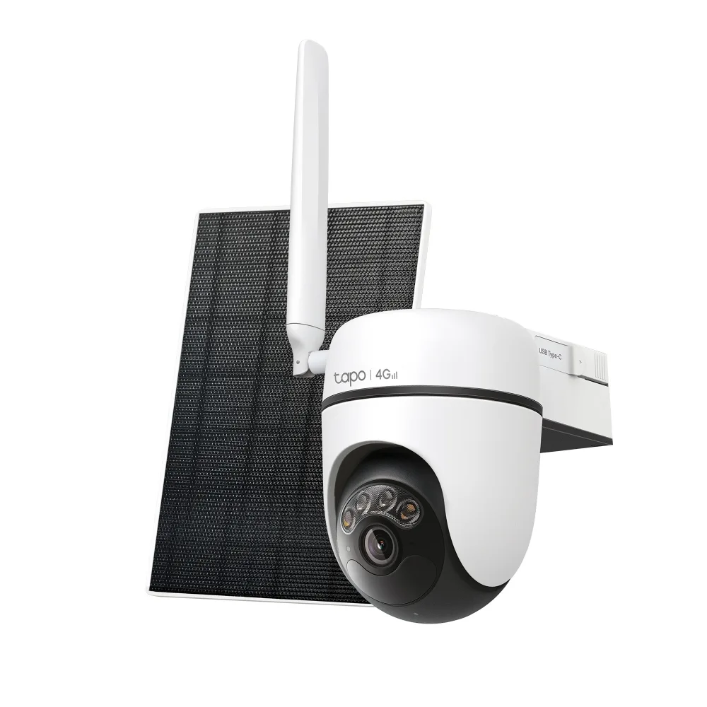 Комплект за охранителна камера със слънчева енергия, Pan/Tilt 4G LTE TP-Link Tapo C615G KIT