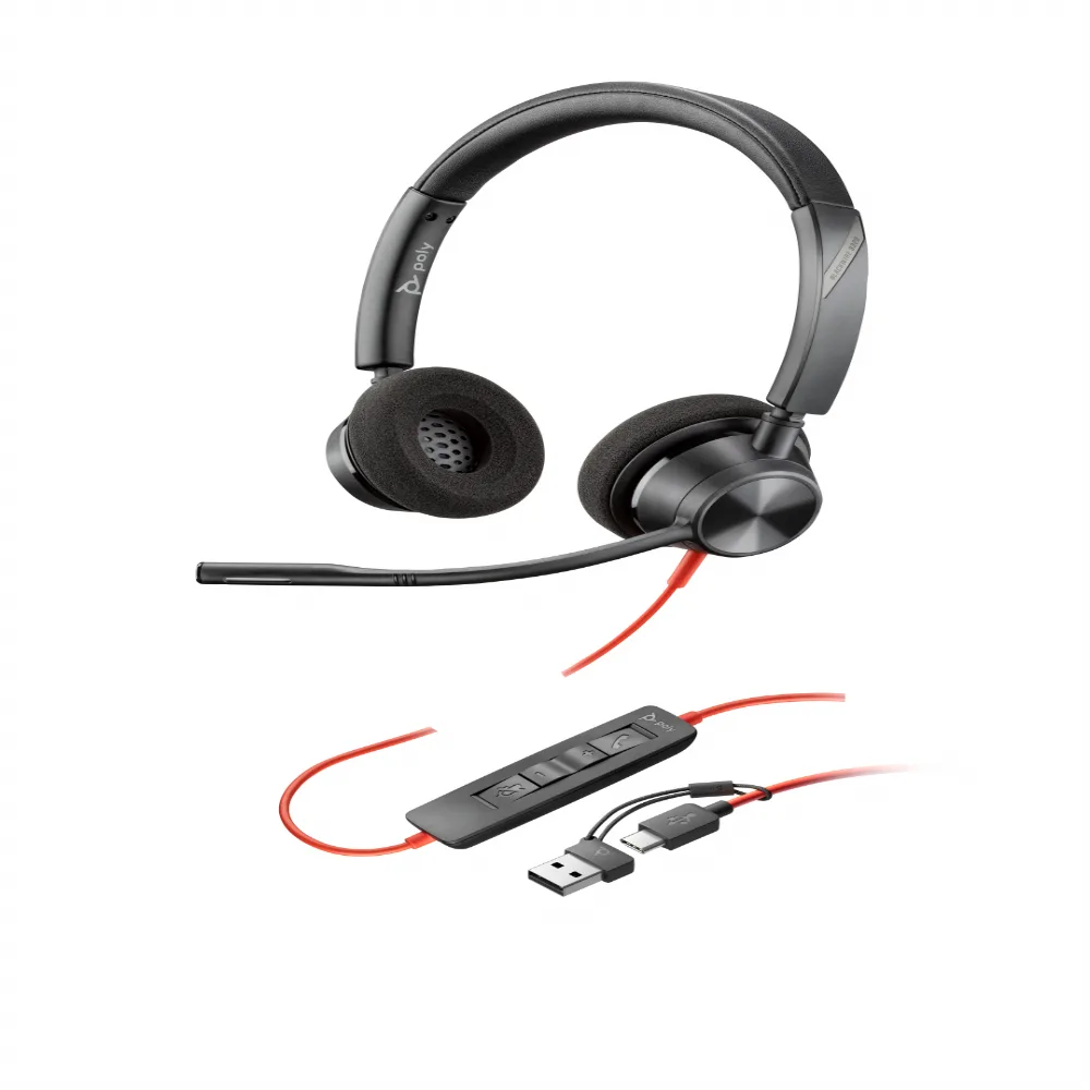 Слушалки HP Poly BW 3320 Stereo USB-C+USB-C/A