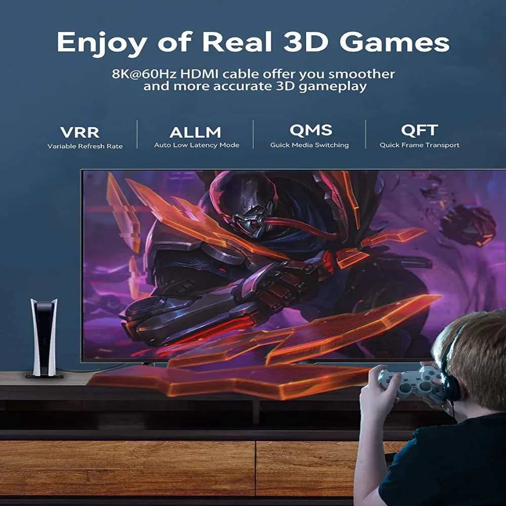 Vention Кабел HDMI v2.1 M / M 2m - 8K Dolby Vision HDR - AANBH - Image 3