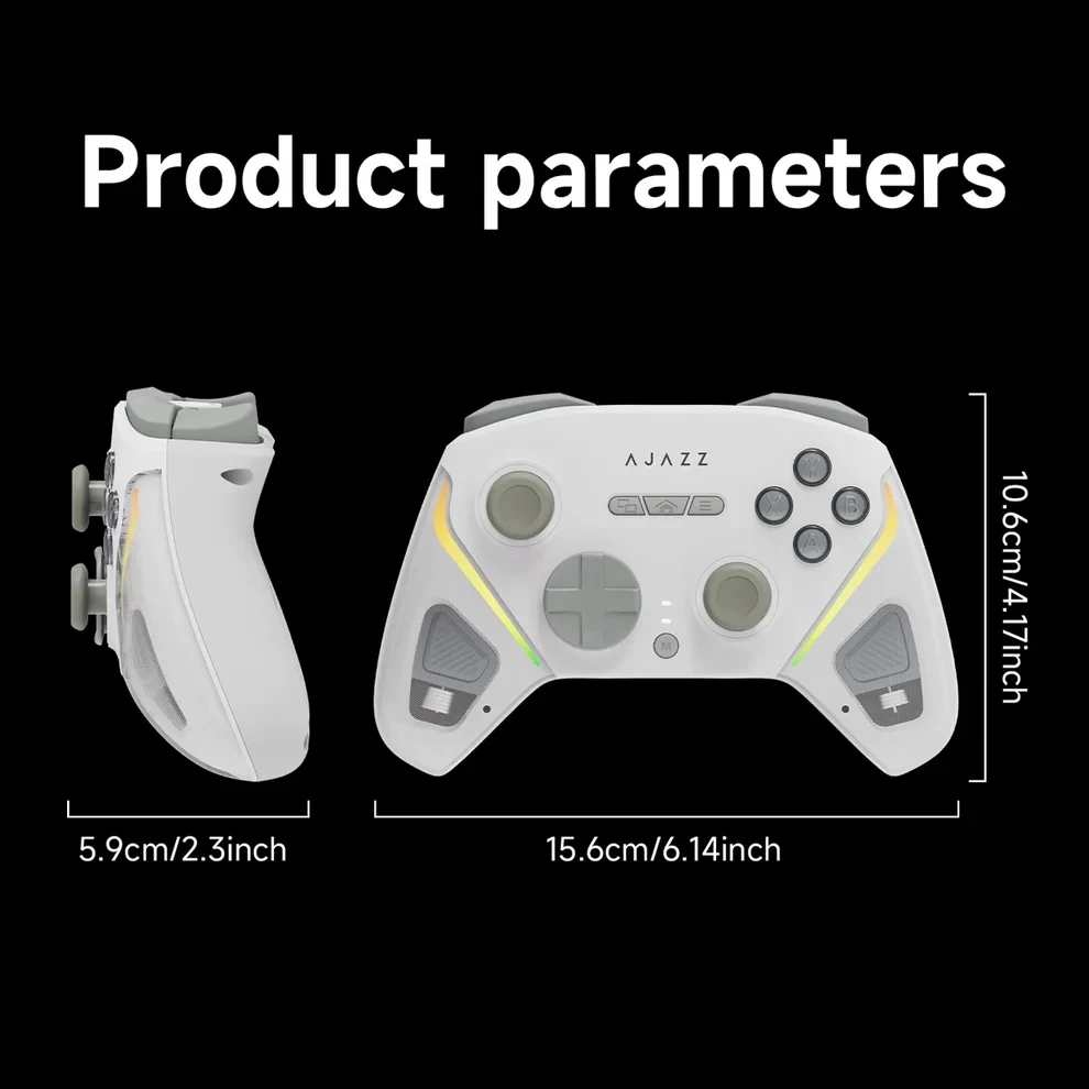 Ajazz геймпад Gamepad GP100 NS - Wireless, Bluetooth, 1000Hz - White - Image 5