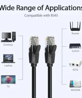 Vention Кабел LAN UTP Cat.6 Patch Cable - 1.5M Black - IBEBG - Image 3
