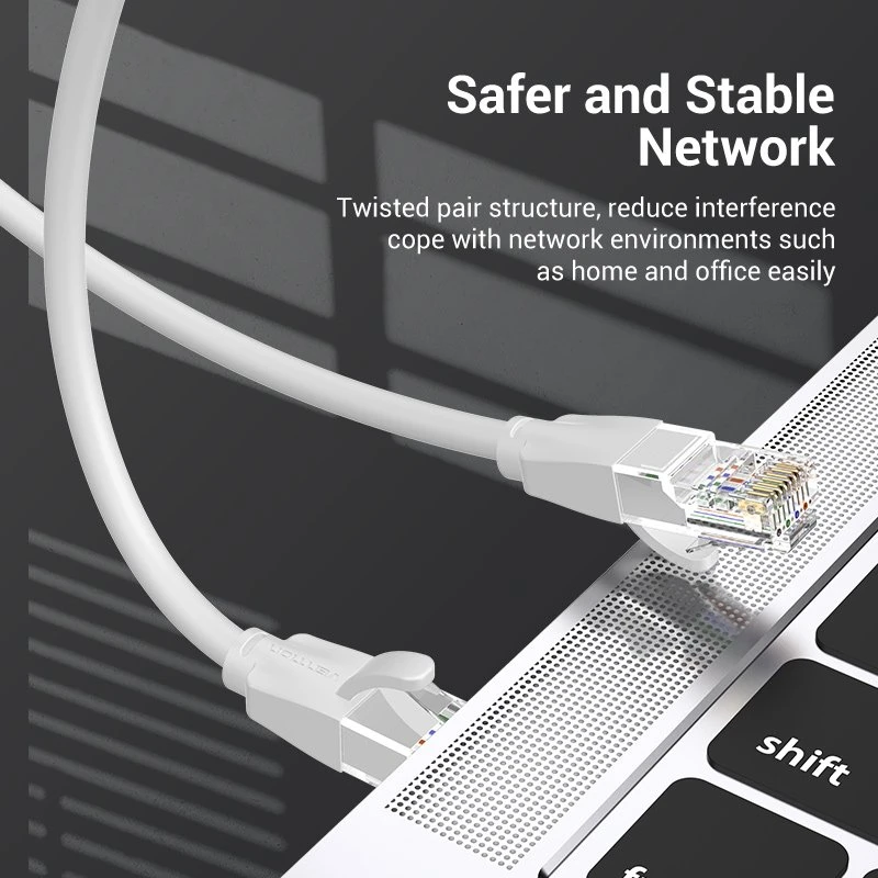 Vention Кабел LAN UTP Cat.6 Patch Cable - 1M Gray - IBEHF - Image 3