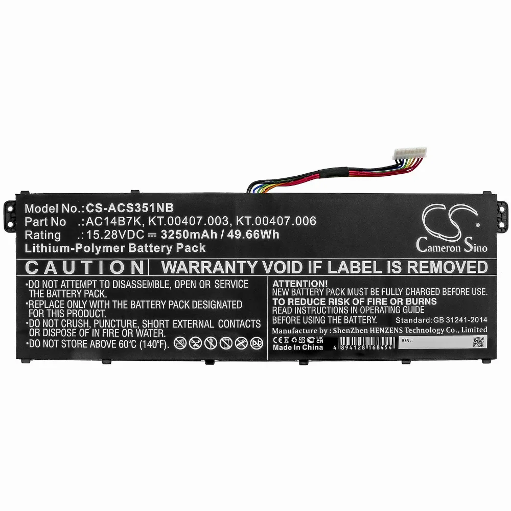 Батерия за лаптоп ACER Aspire 5 A515-41G-18Z3 Nitro 5 AN515-41-F6VS Swift 3 SF313-51-514S AC14B7K LiPO 15.28V 3250 mAh