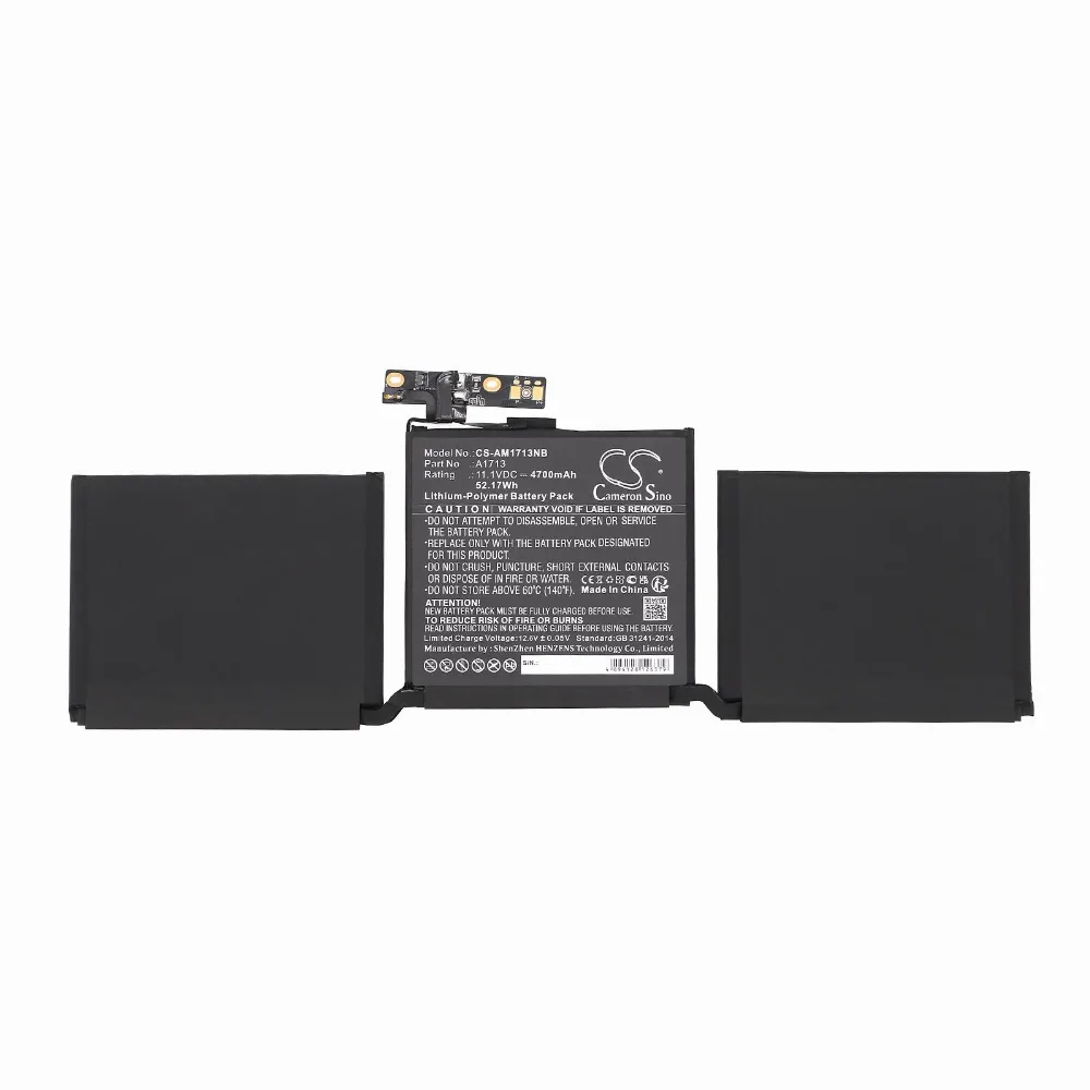 Батерия за лаптоп Apple MacBook Pro 13 A1708 A1713 LiPo 11.1V 4700mAh CAMERON SINO