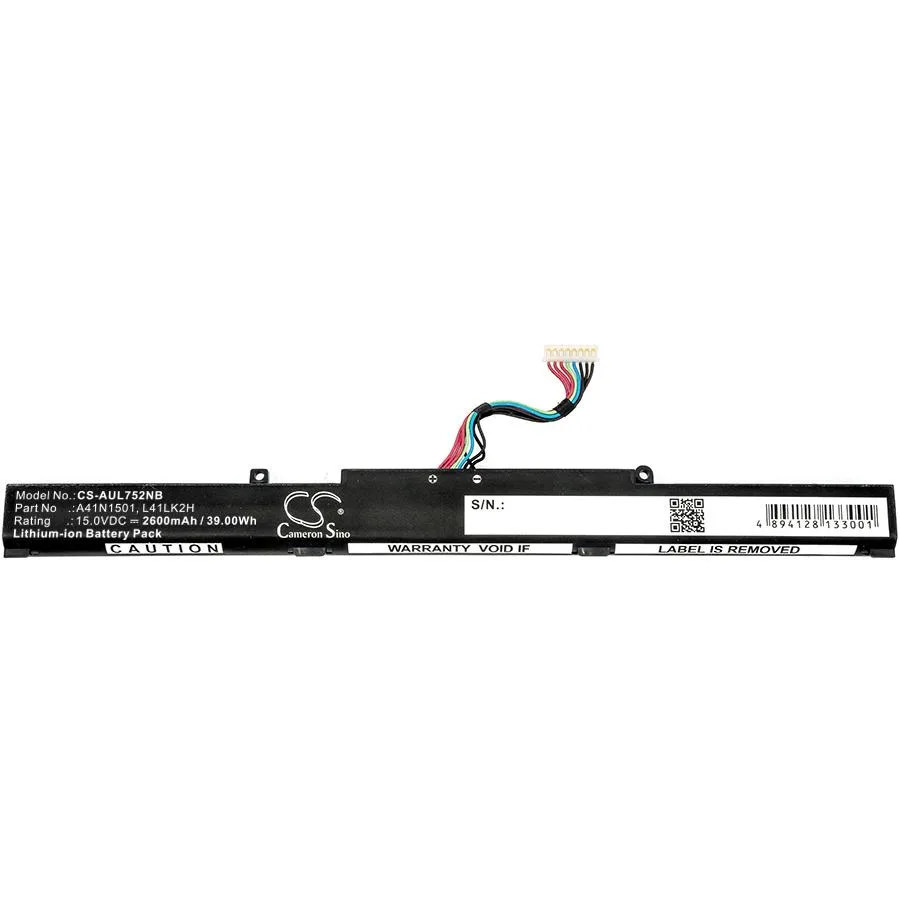 Батерия за лаптоп ASUS GL752JW VivoBook Pro N552VW-FI035T VivoBook Pro N752VX-GC084T A41N1501 LiIon 15V 2600mAh CAMERON