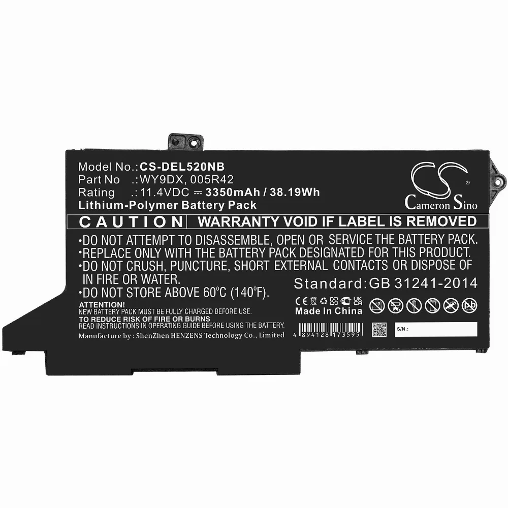 Батерия за лаптоп DELL Latitude 5420 Latitude 5520 005R42 WY9DX LiPo 11.4V 3350mAh CAMERON