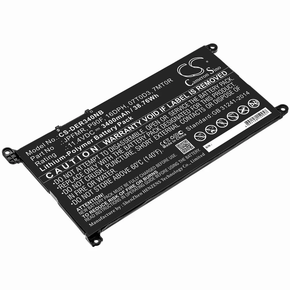 Батерия за лаптоп Dell Inspiron13MF Pro-D1508TS Inspiron 14 5485 Vostro 15 5581 01VX1H 114V 3400mAh CAMERON