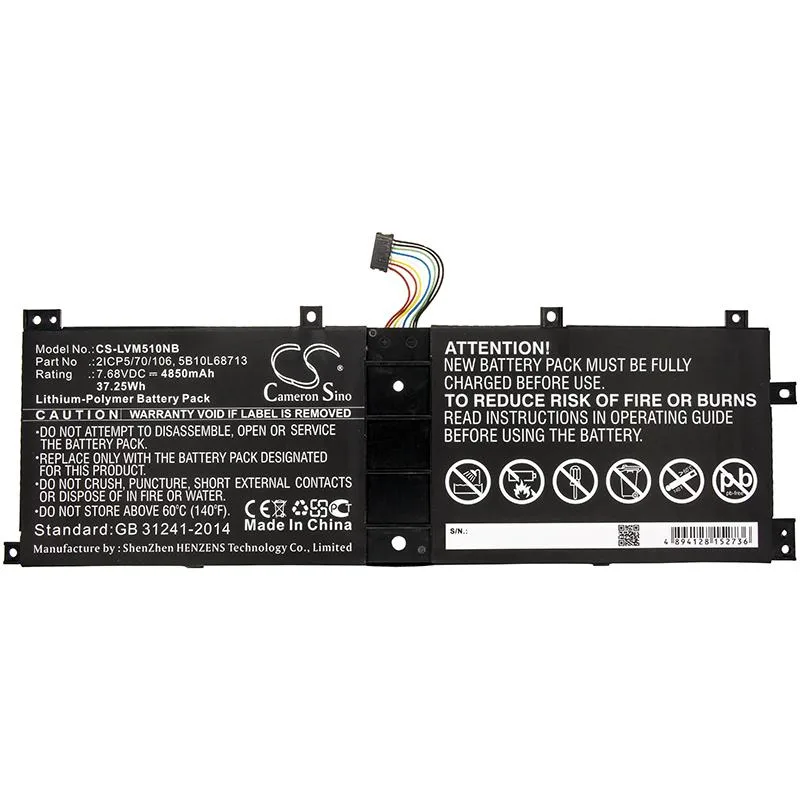 Батерия за лаптоп LENOVO IdeaPad MIIX 510 12ISK Miix 520-12IKB LH5B10L67278 LiPo 7.68V 4850mAh CAMERON