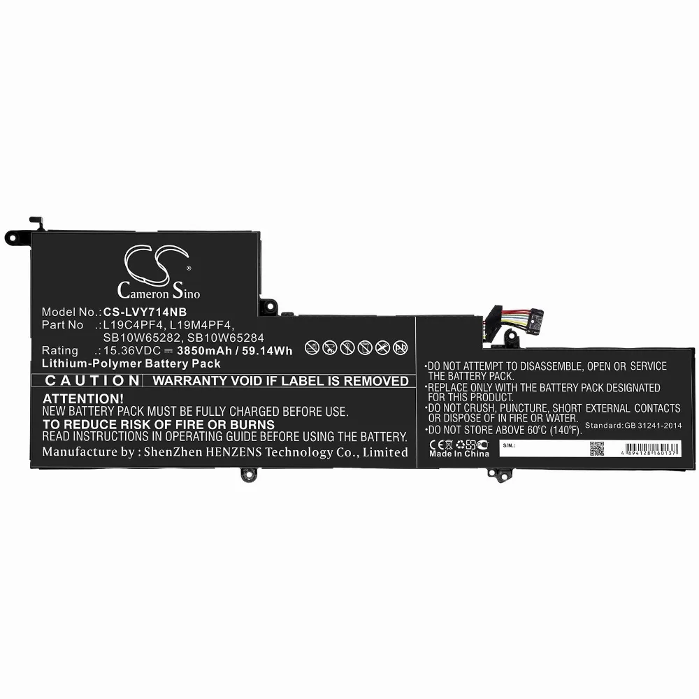 Батерия за лаптоп LENOVO Yoga 14s Yoga Slim 7 14ARE05 82A2001JBM L19C4PF4 LiPo 15.36V 3850mAh CAMERON