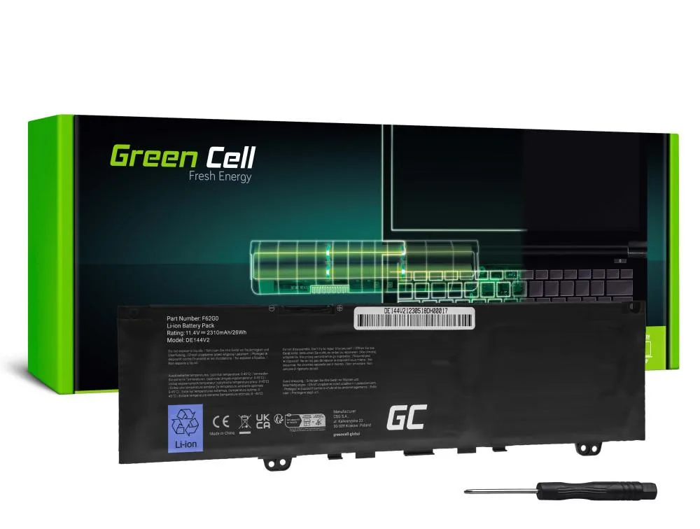 Батерия за лаптоп GREEN CELL Dell Inspiron 13 5370 7370 7373 7380 7386 Dell Vostro 5370 11.4V