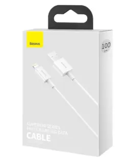 Кабел Baseus Superior USB-А към Lightning, 1м, бял - Image 3