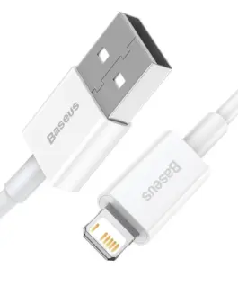 Кабел Baseus Superior USB-А към Lightning, 1м, бял - Image 2
