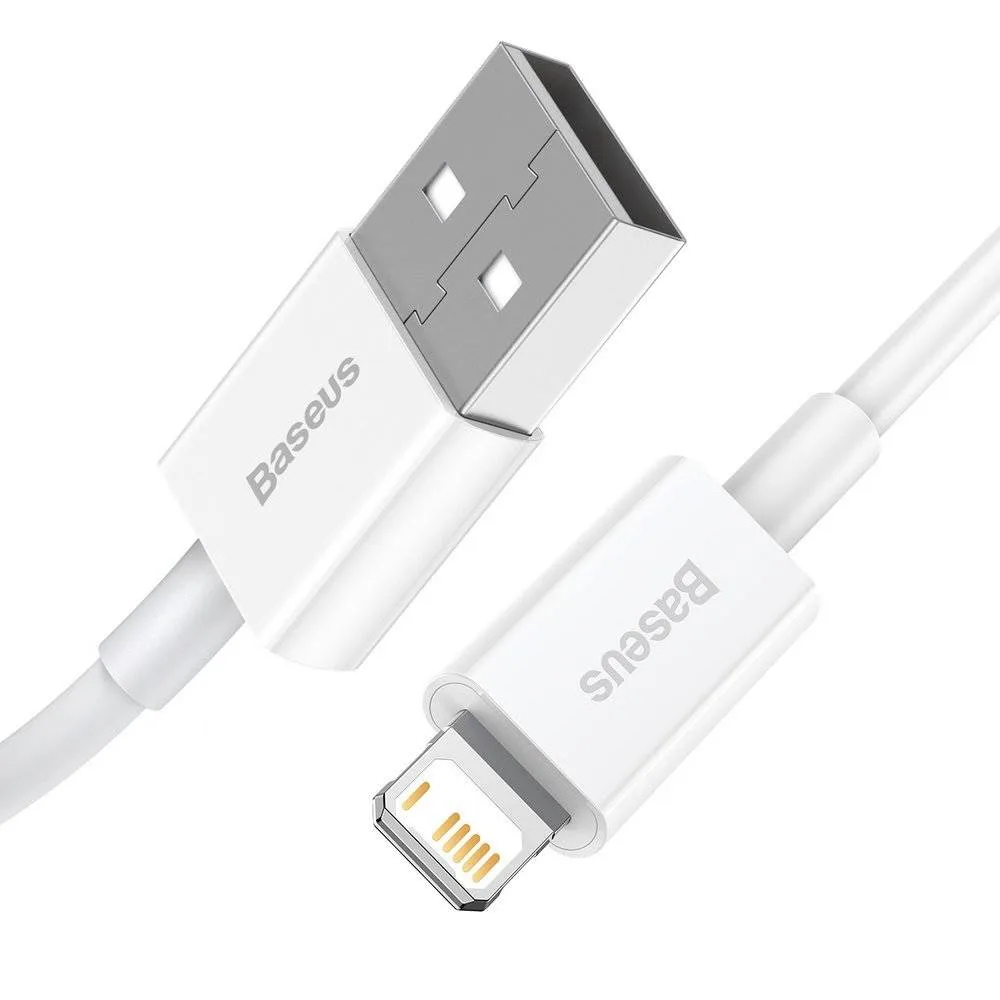 Кабел Baseus Superior USB-А към Lightning, 1м, бял - Image 2