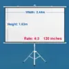 Екран на стойка ESTILLO 244 х 183 см120" бял с черна рамка 4:3 11