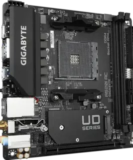 Alternative view от Дънна платка GIGABYTE A520I AC WIFI, Socket AM4, Mini-ITX