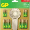 GP SUMMER PACK Алкални батерии ULTRA AA x 12 бр. + ULTRA AAA x 12 бр. + Fan/ Вентилатор/ GP