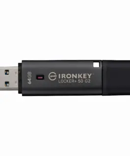Alternative view от USB памет KINGSTON IronKey Locker+ 50 G2 - 64GB, XTS-AES 256-bit