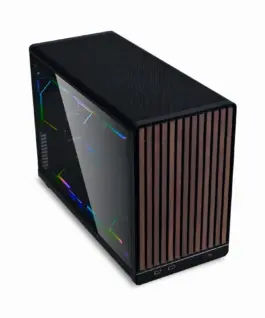 Lian Li кутия Case mATX - DAN Cases A3 Wood - Black - Image 2
