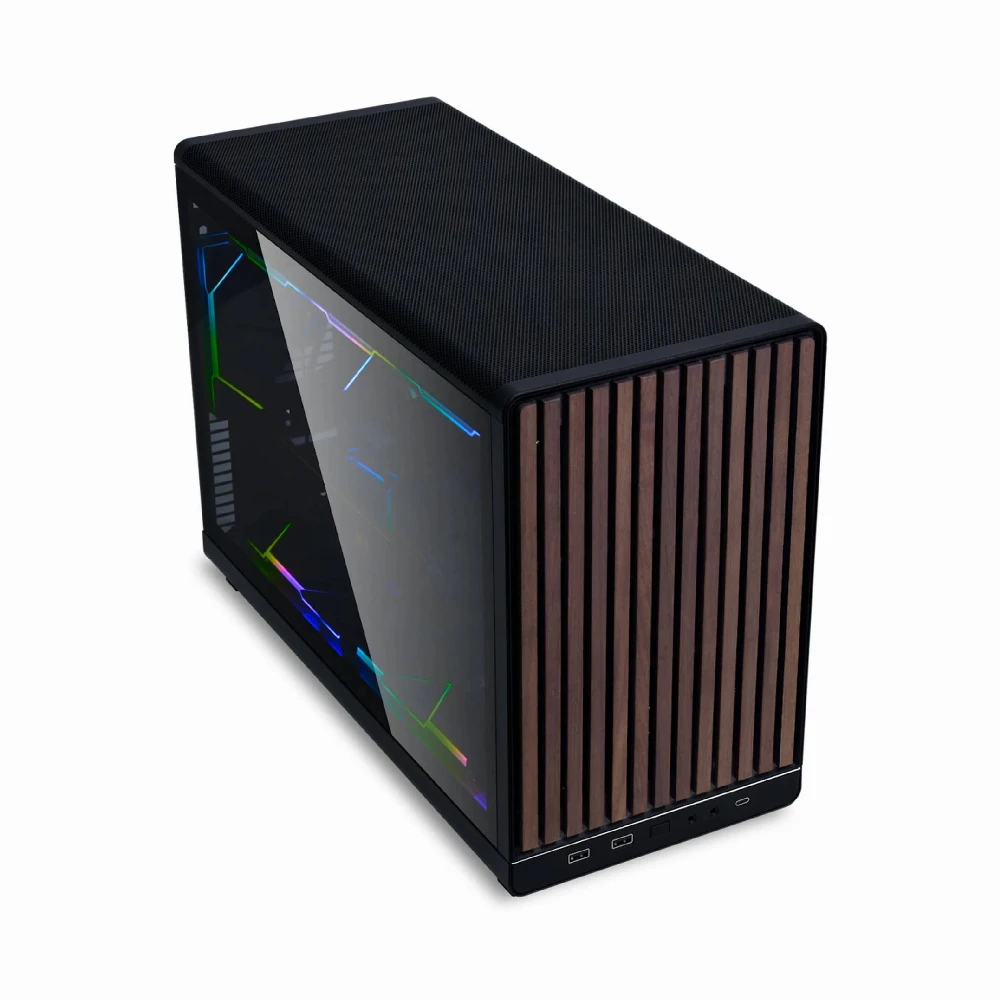 Lian Li кутия Case mATX - DAN Cases A3 Wood - Black - Image 2