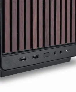 Lian Li кутия Case mATX - DAN Cases A3 Wood - Black - Image 4