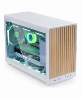 Alternative view от Lian Li кутия Case mATX - DAN Cases A3 Wood - White