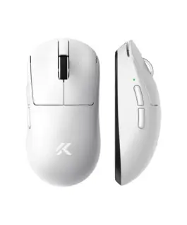 MCHOSE професионална геймърска мишка A7 V2 Ultra White - Wireless Gaming Mouse - Dual 8K Omron