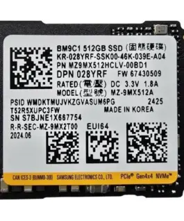 SSD диск SAMSUNG BM9C1 M.2 Type 2230 512GB PCIe Gen4x4 NVMe 9MX512HCLV-00BD1