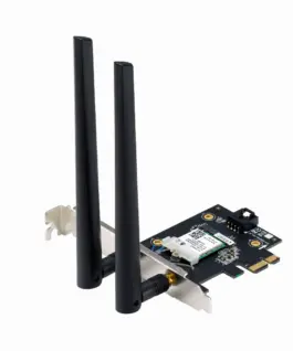 Alternative view от Безжичен адаптер ASUS PCE-BE6500 WiFi 7 PCI-e две външни антени и Bluetooth 5.4