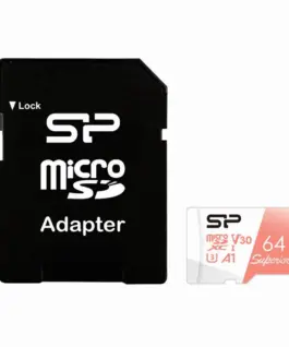Alternative view от Карта памет Silicon Power Superior 64GB, microSDXC, Class 10, SD Adapter