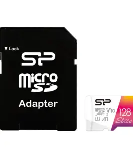 Карта памет Silicon Power Elite Colorful 128GB microSDXC Class 10 SD Adapter