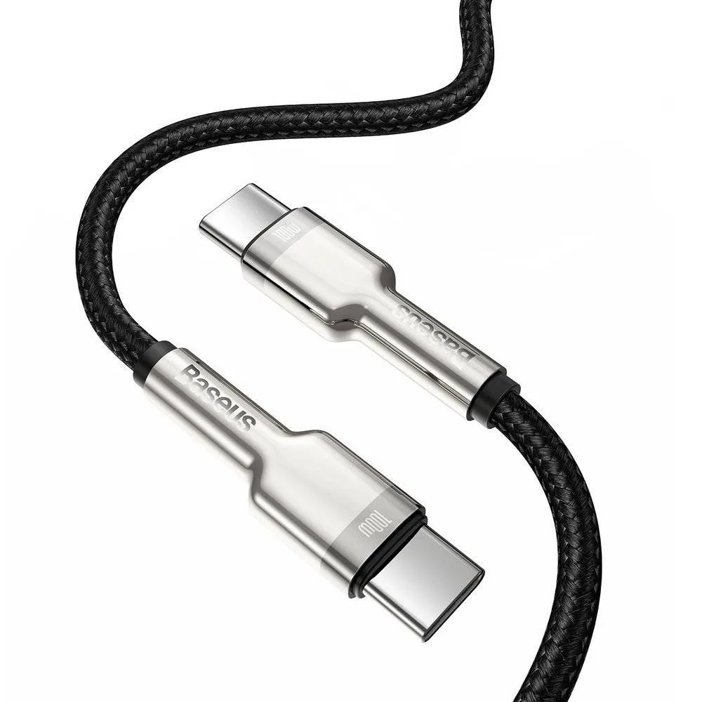 Кабел Baseus Cafule Series Type-C към Type-C, 100W, 2м, черен - Image 2