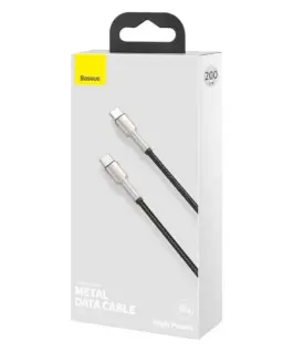 Кабел Baseus Cafule Series Type-C към Type-C, 100W, 2м, черен - Image 4