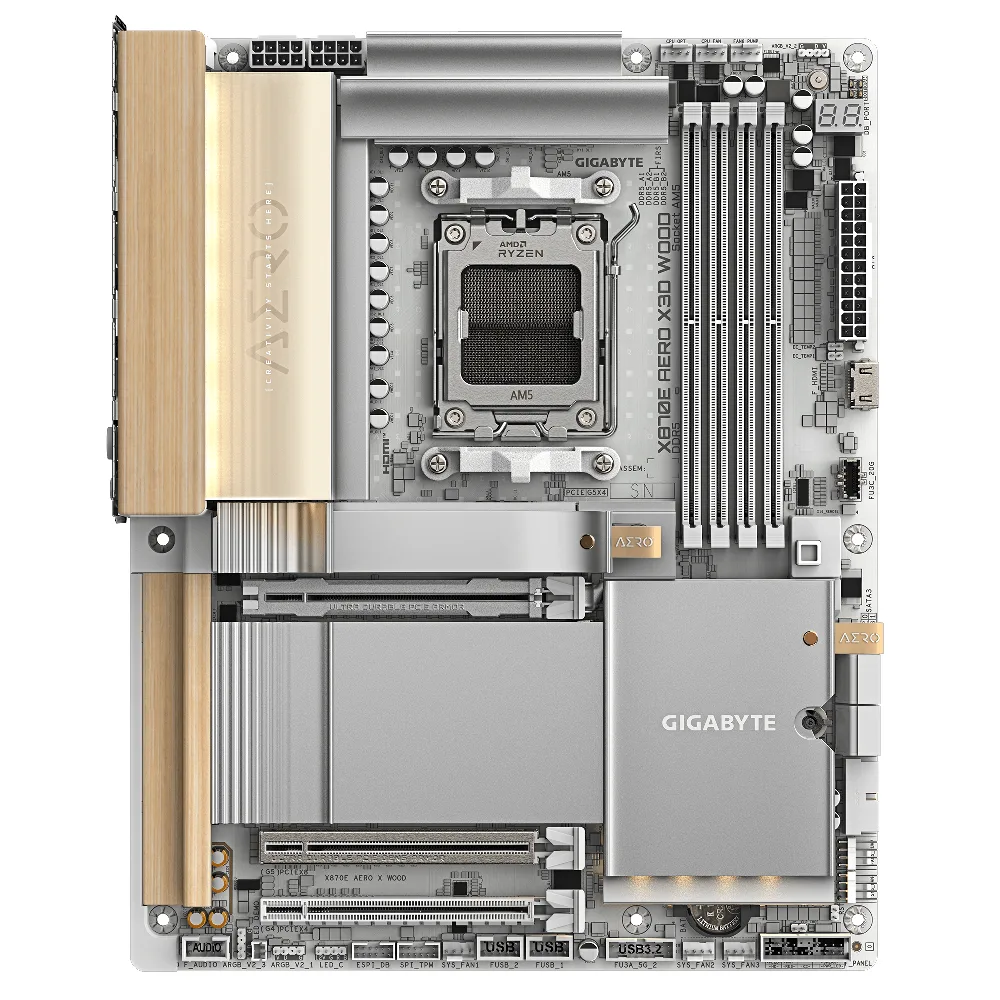 Дънна платка GIGABYTE X870E AERO X3D WOOD WIFI7 Socket AM5