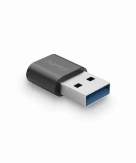 Alternative view от Адаптер HAMA USB-A мъжко - USB-C женско, USB 3.2 Gen 2, 10 Gbit/s, Черен